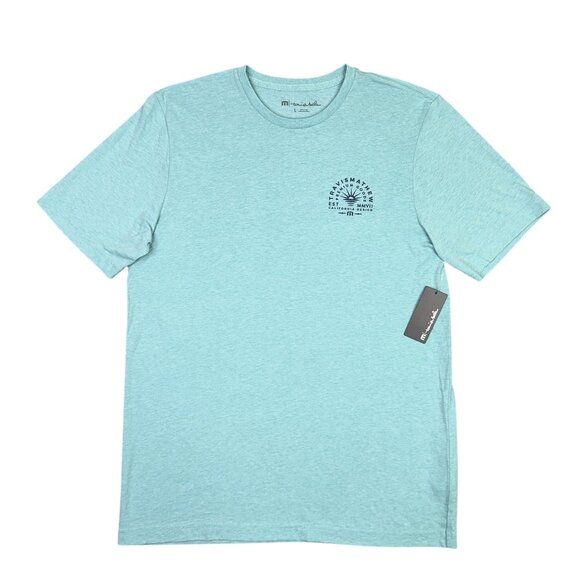 Travis Mathew T Shirt Mens Large Teal Green Short Sleeve Premium Goods Graphic L - Picture 1 of 11
